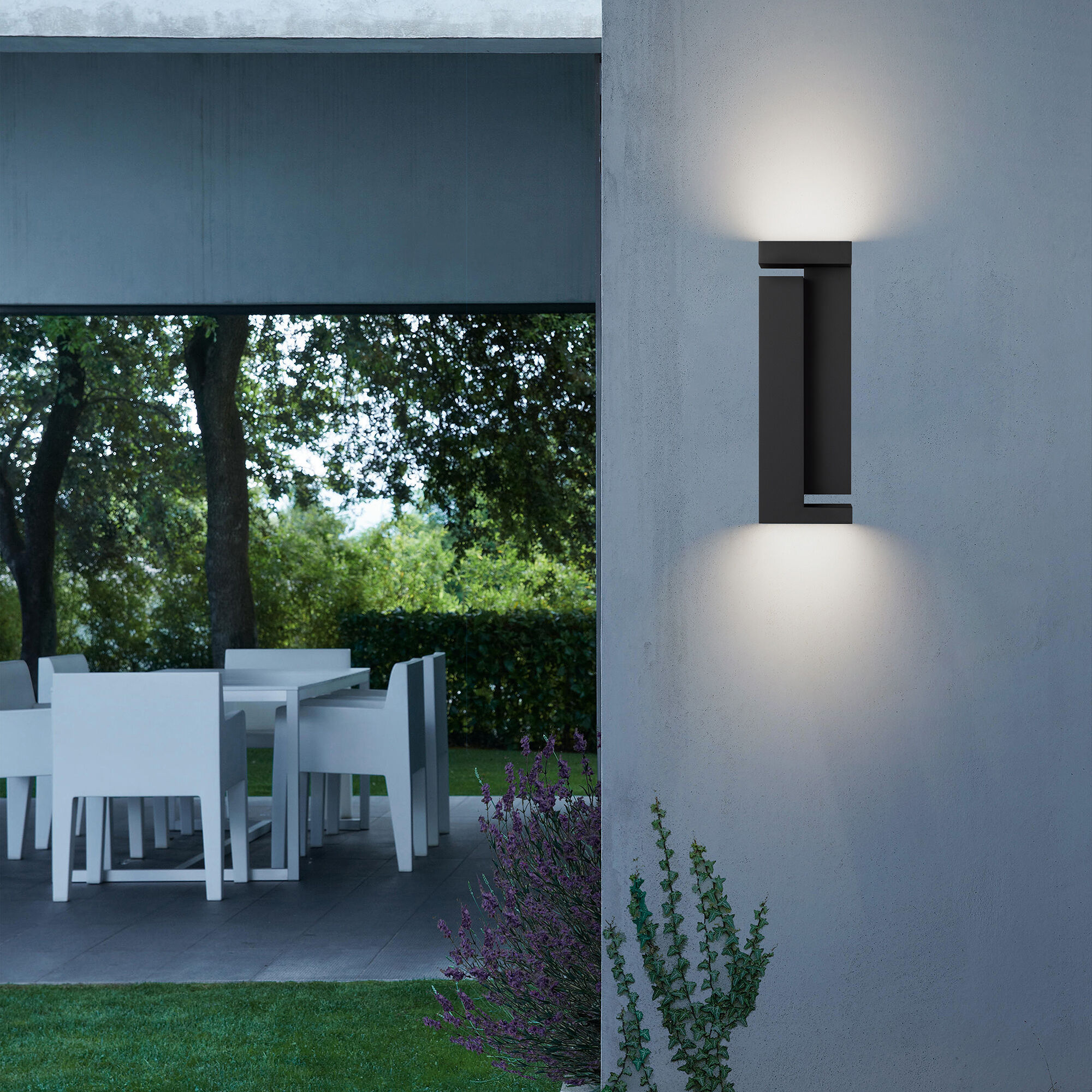 Dance LED 18 inch Sand Black Outdoor Wall Sconce